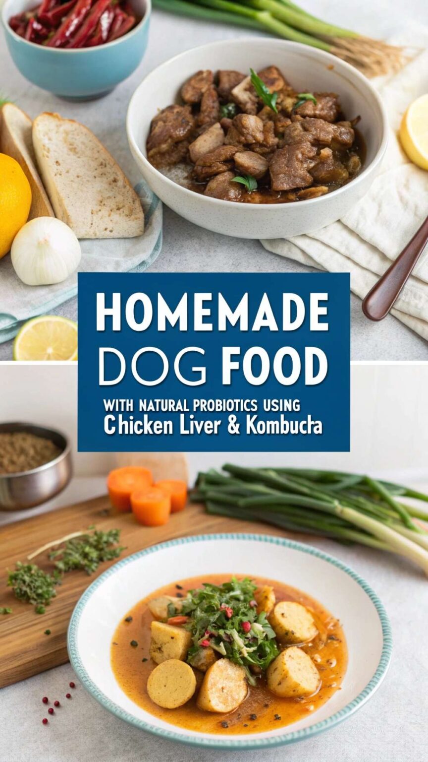 Picture of Homemade Dog Food with Natural Probiotics using Chicken Liver ...