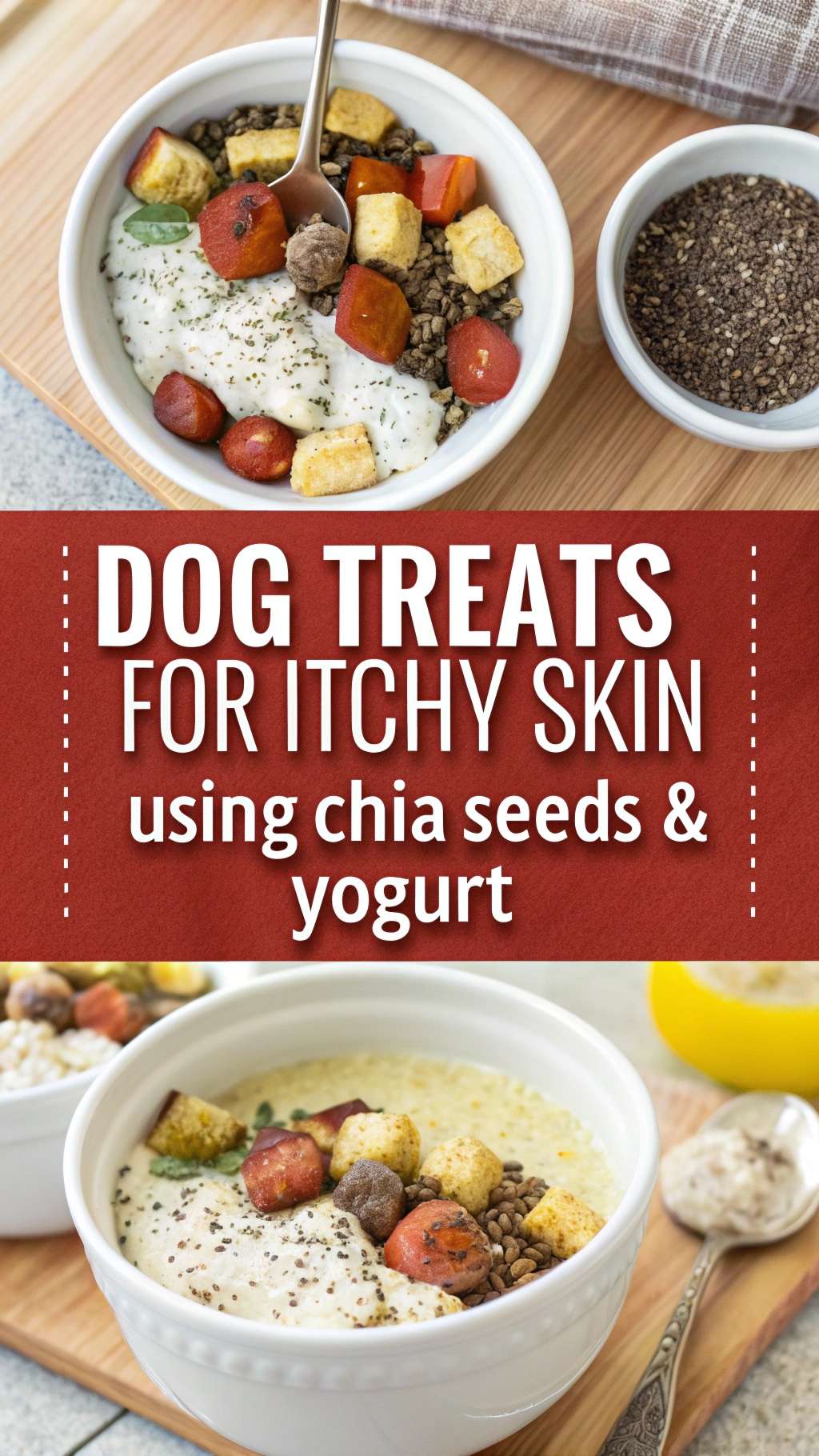 Image showcasing Homemade Dog Treats for Itchy Skin using Chia Seeds & Yogurt - Canine ...