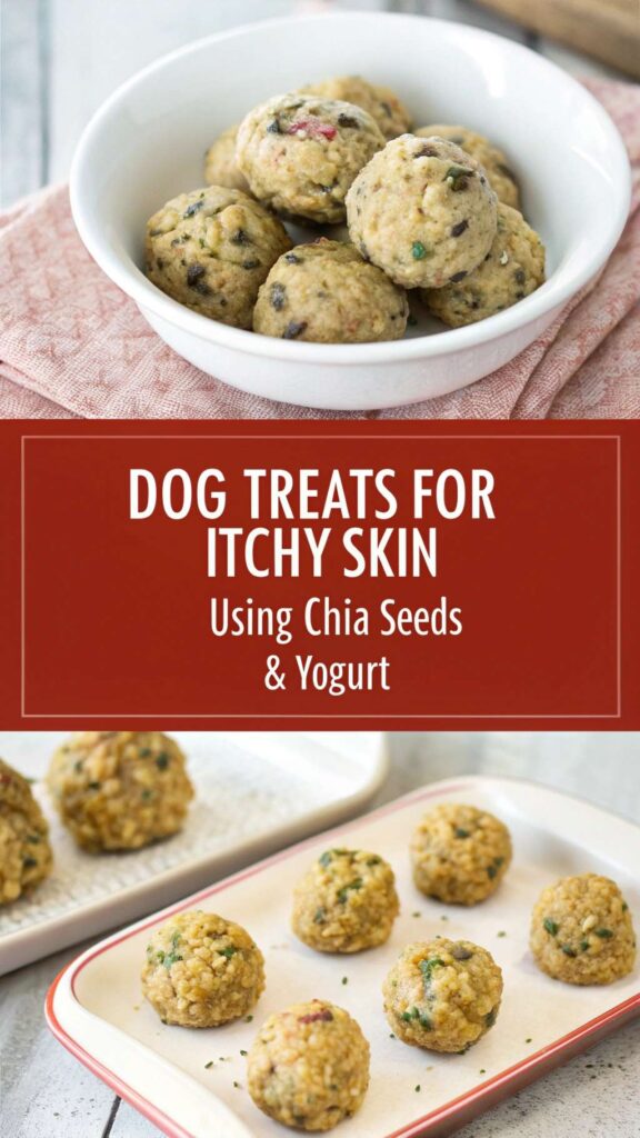 homemade Dog Treats for Itchy Skin using Chia Seeds Yogurt pin 2