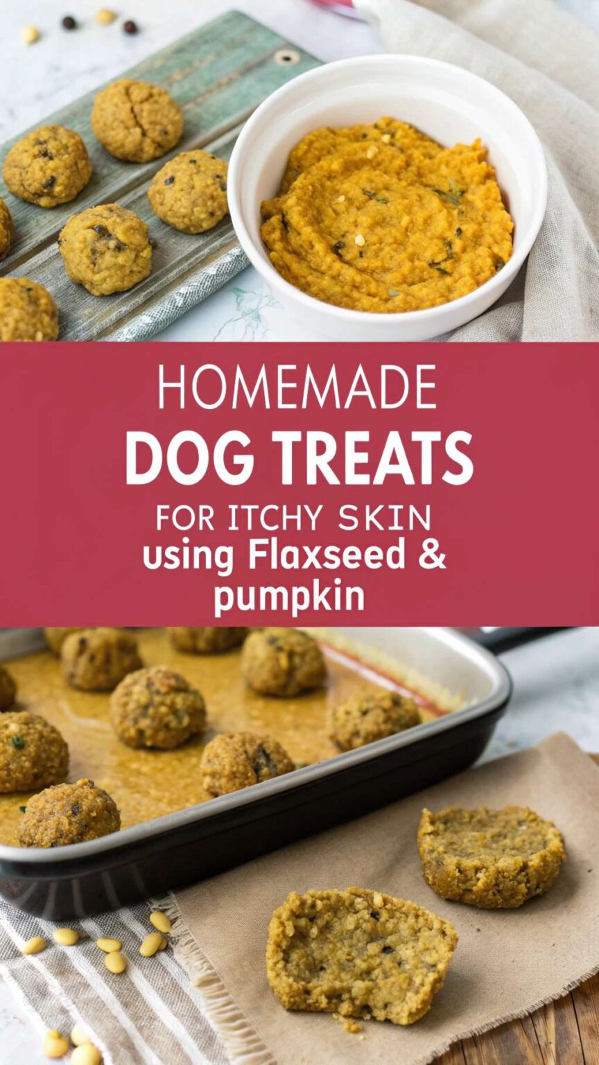 Visual Reference: Homemade Dog Treats For Itchy Skin Using Flaxseed Pumpkin