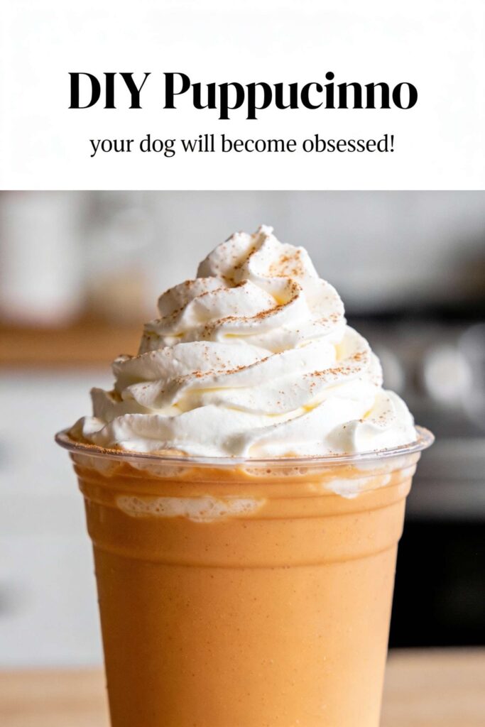 DIY Puppuccino – The Ultimate Creamy Dog Treat pin 2