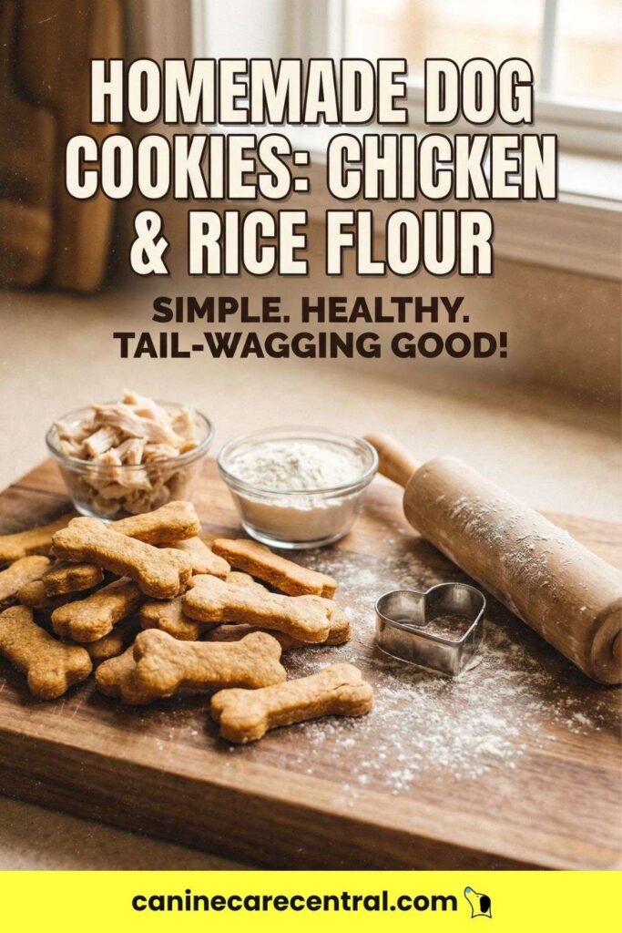 Homemade Dog Cookies With Chicken Rice Flour pin 2