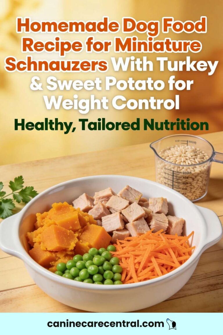 Image showcasing Homemade Dog Food Recipe for Miniature Schnauzers With Turkey & Sweet ...