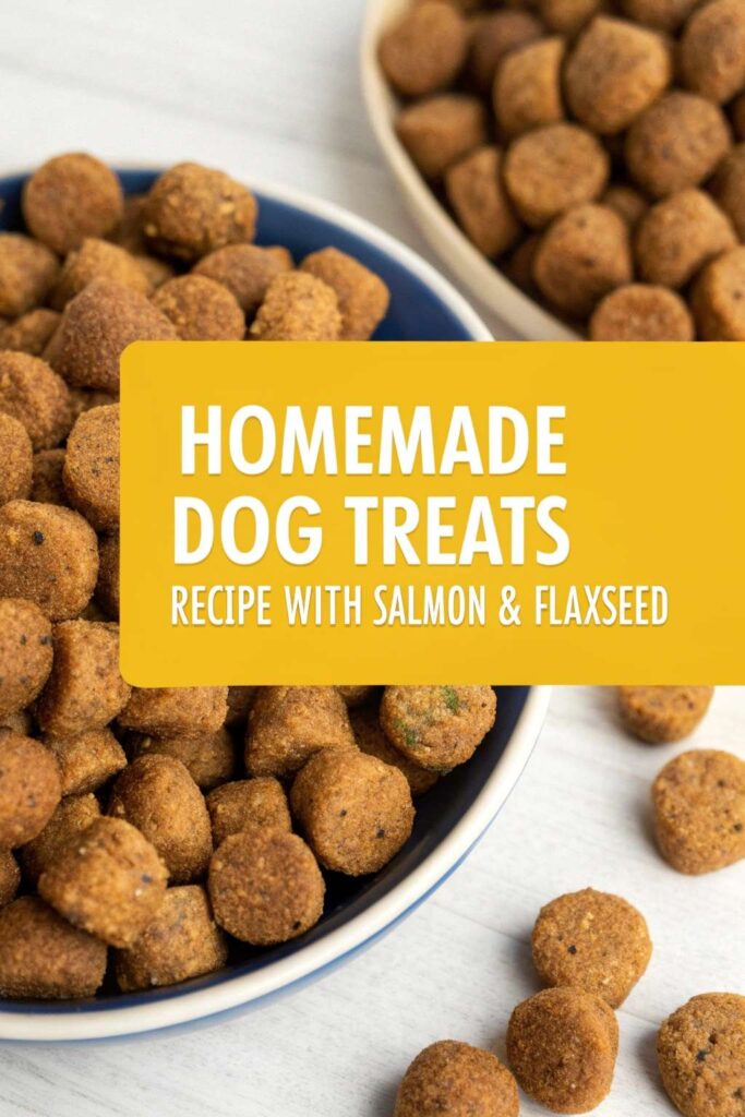 Homemade Dog Treats Recipe With Salmon Flaxseed pin 2