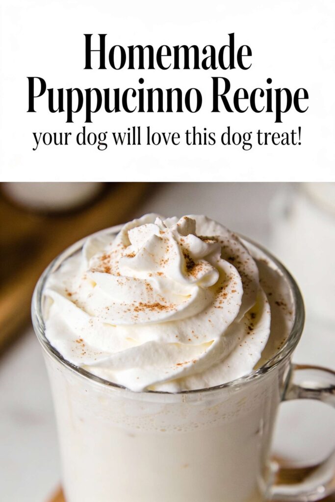 homemade puppicino recipe pin 1