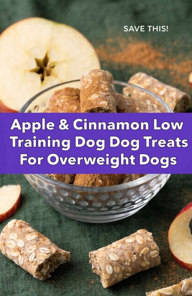 Apple Cinnamon Low Calorie Training Dog Treats For Overweight Dogs pin 2