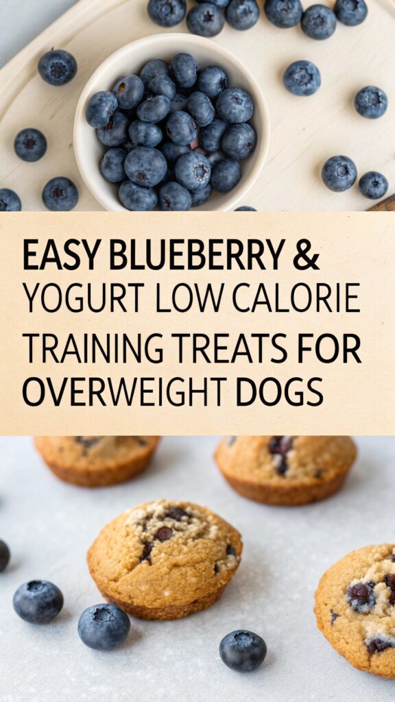 Blueberry Yogurt Low Calorie Training Dog Treats For Overweight Dogs pin 2