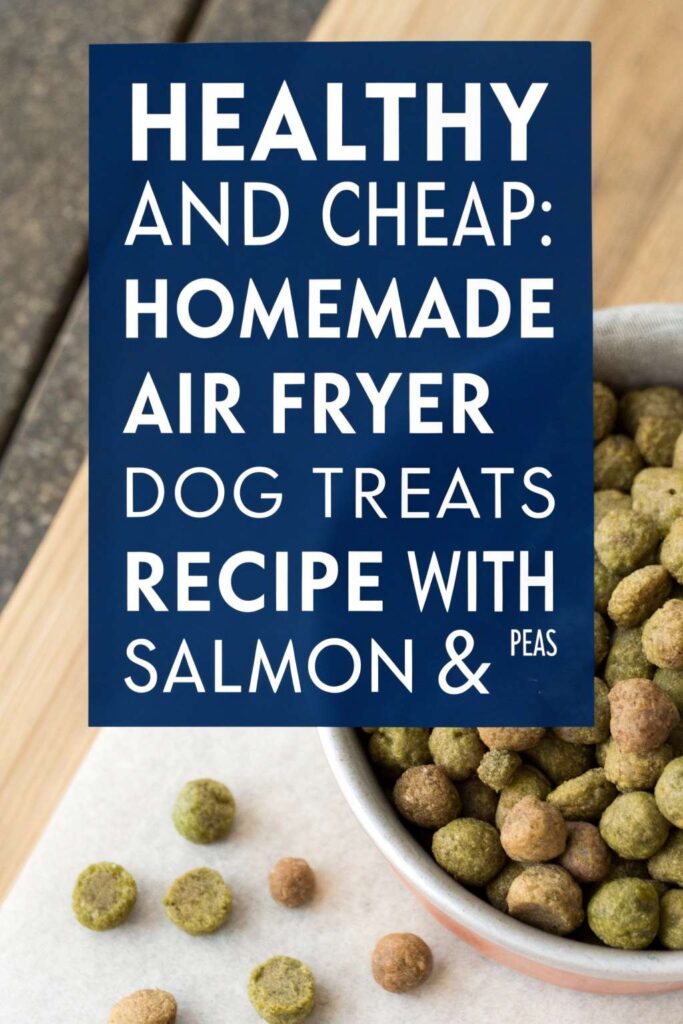 Homemade Air Fryer Dog Treats Recipe With Salmon Peas pin 2