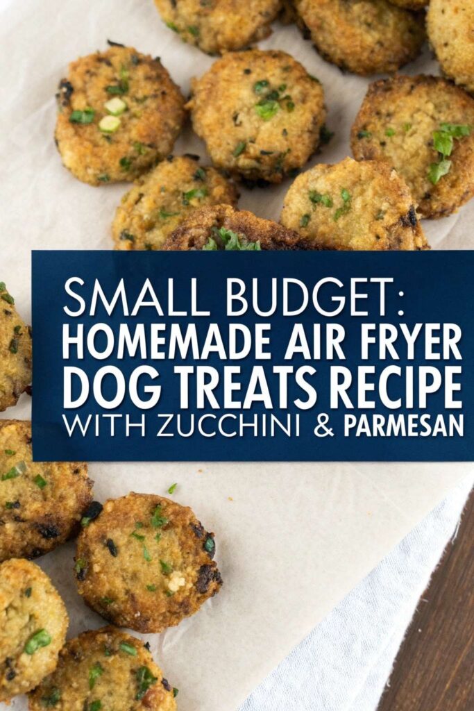 Homemade Air Fryer Dog Treats Recipe With Zucchini Parmesan pin 2