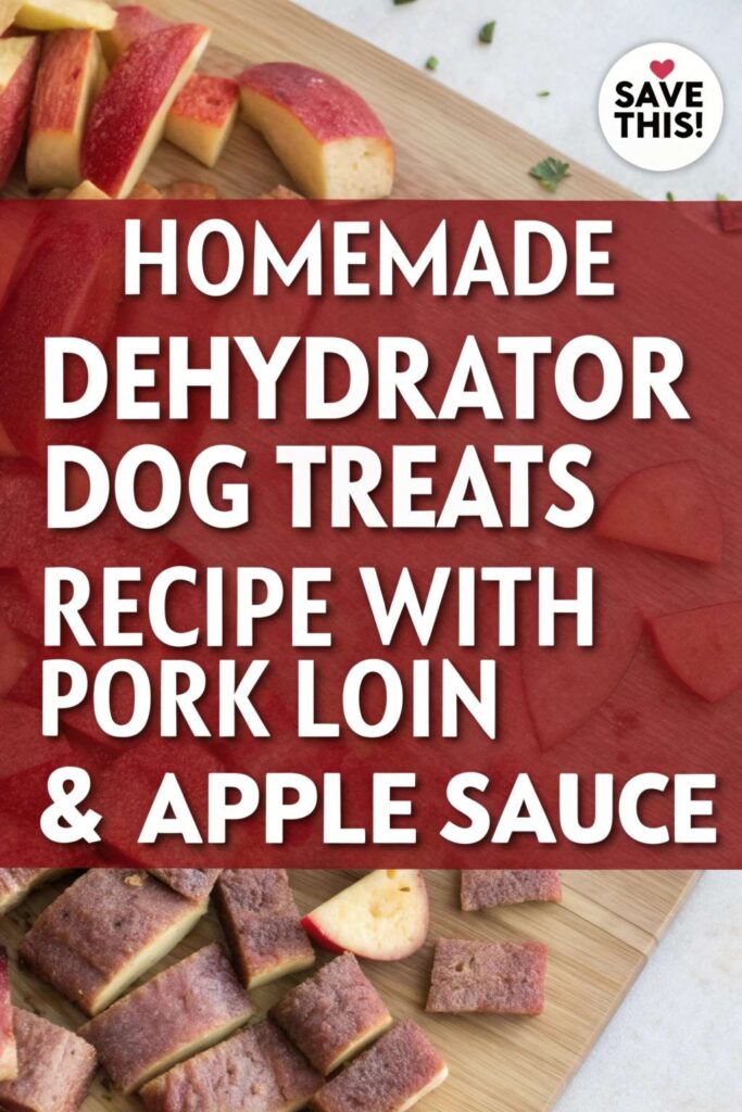 Homemade Dehydrator Dog Treats Recipe With Pork Loin Apple Sauce pin 2