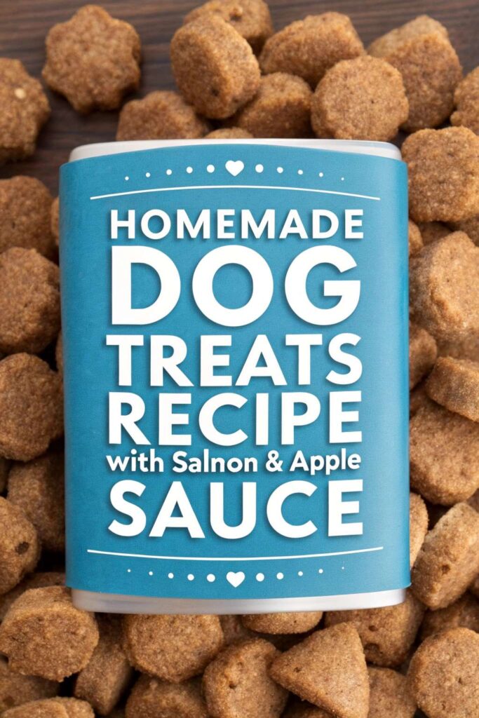 Homemade Dog Treats Recipe With Salmon Apple Sauce pin 2