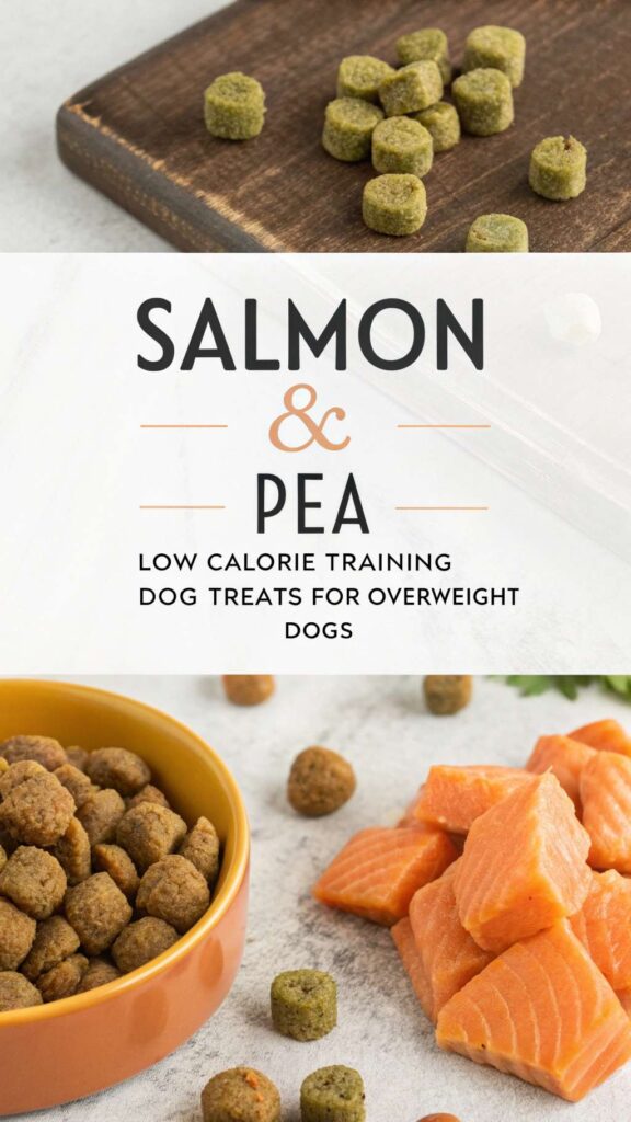 Salmon Pea Low Calorie Training Dog Treats For Overweight Dogs pin 2