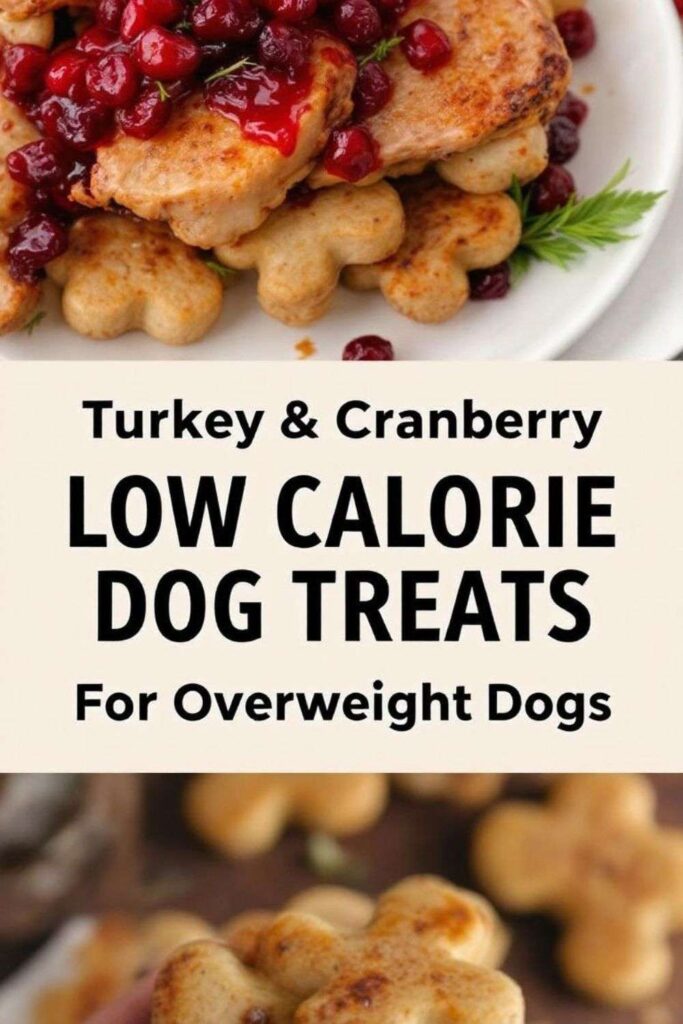 Turkey Cranberry Low Calorie Training Dog Treats For Overweight Dogs pin 1