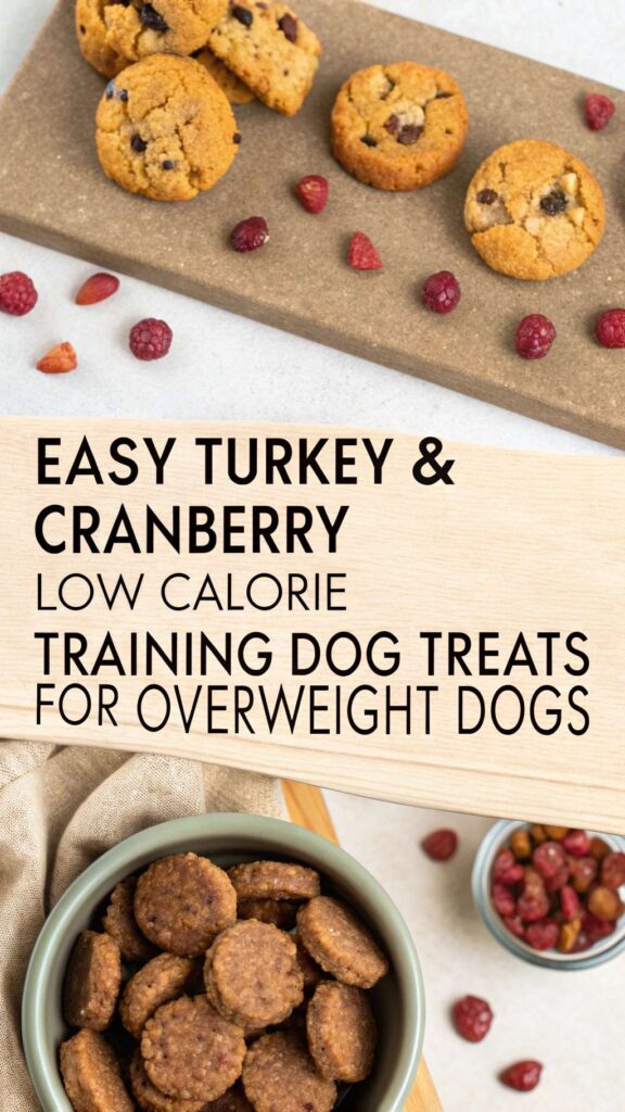 Turkey Cranberry Low Calorie Training Dog Treats For Overweight Dogs pin 2