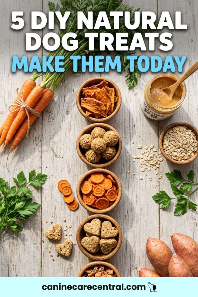 5 Easy Homemade Natural Dog Treats You Can Make In Under 15 Minutes pin 1