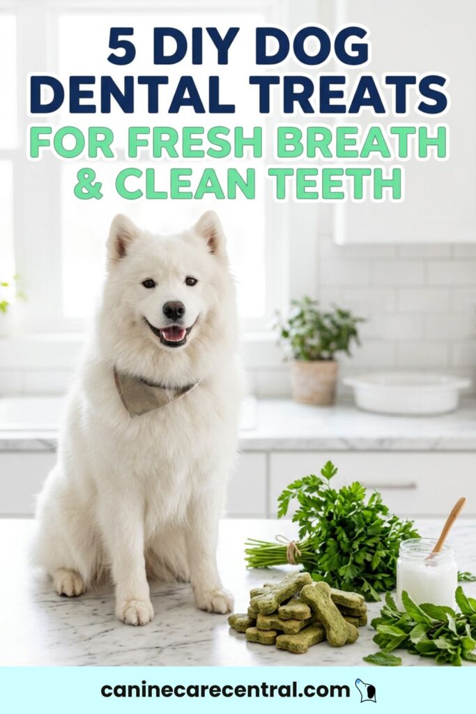 5 Homemade Dog Dental Chews To Reduce Tartar For Healthy Gums pin 1