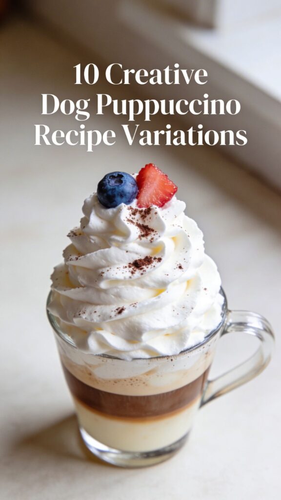 Creative homemade Dog Puppuccino Recipe Variations pin 1