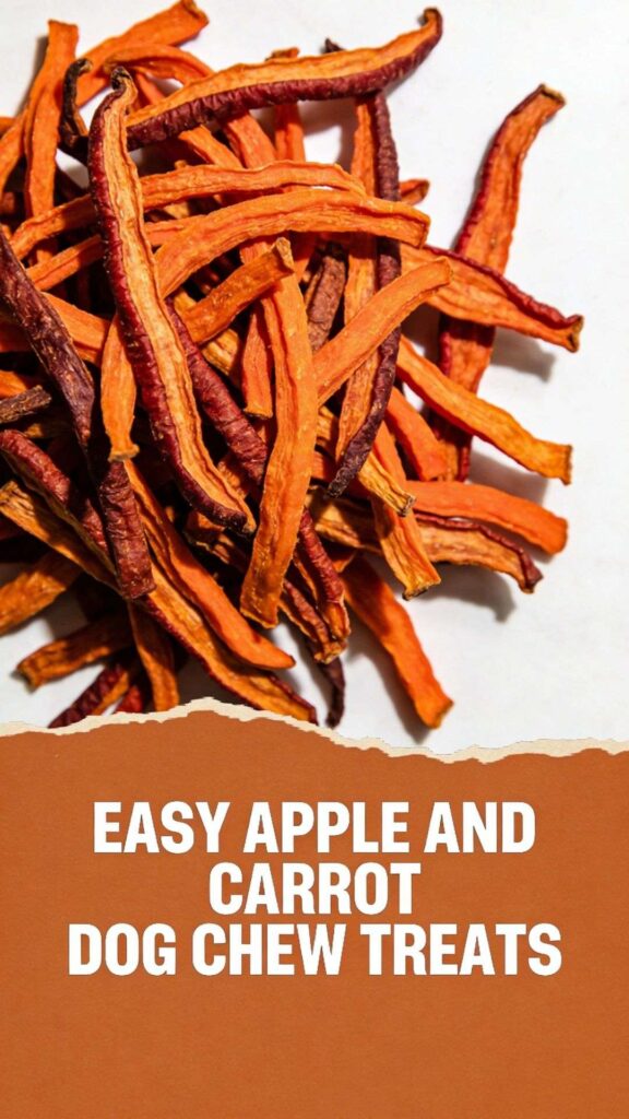 Easy Apple and Carrot Dog Chews pin 1