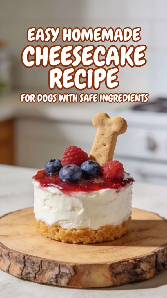 Easy Homemade Cheesecake Recipe for Dogs With Safe Ingredients pin 1