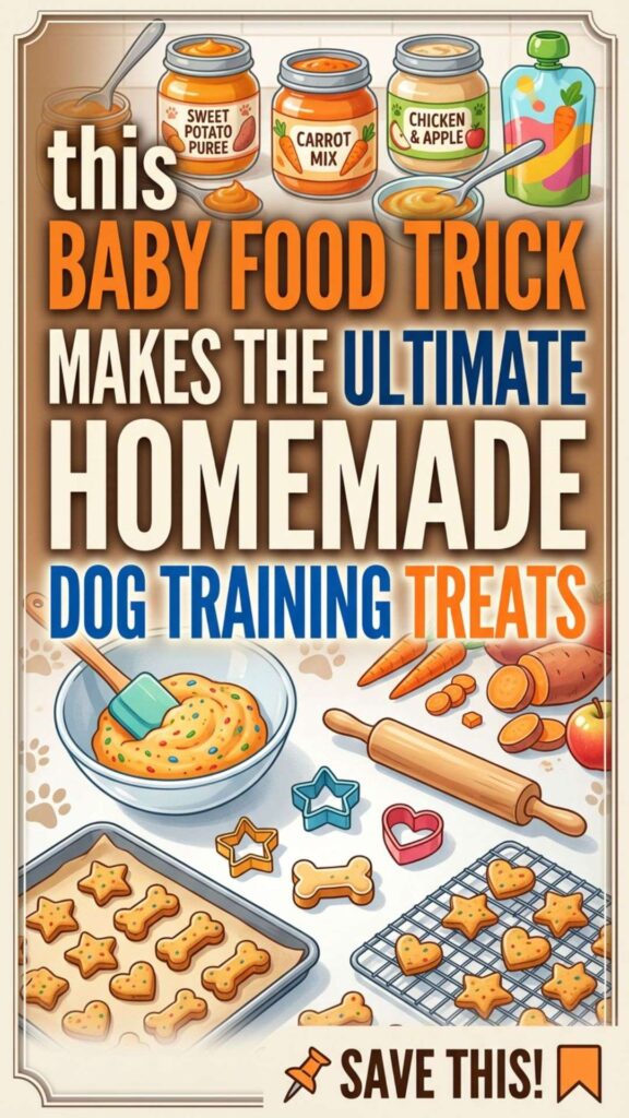 Easy Homemade Dog Training Treats Using Baby Food Rice Flour pin 1