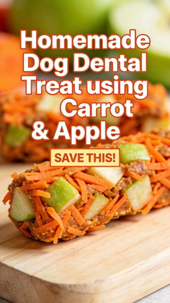 Homemade Dog Dental Treat using Carrot Apple pin 1