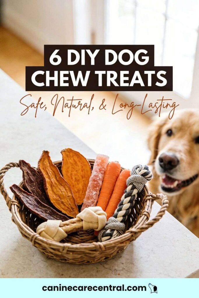 How To Make 6 DIY Dog Chew Treats For A Long lasting Natural Snack pin 1