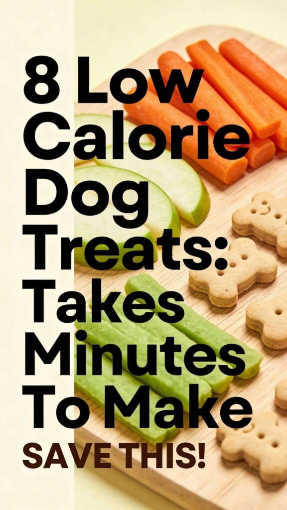 Low Calorie Dog Treats Healthy Snacks for Weight Conscious Pups pin 1