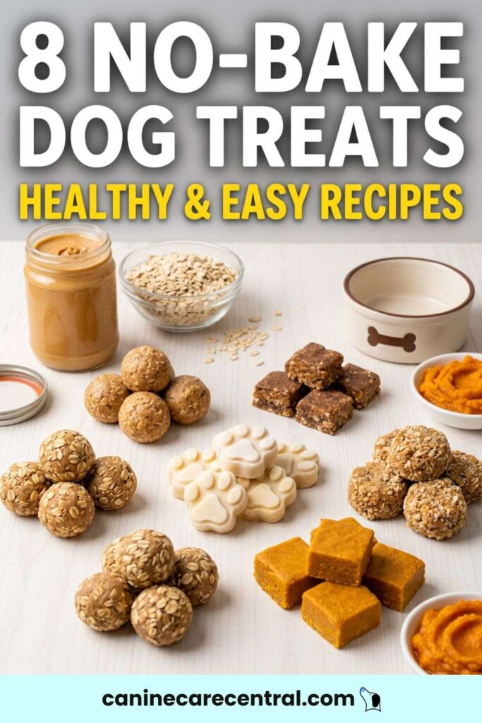 Easy DIY No bake Dog Treats For A Quick And Nutritious Reward pin 1