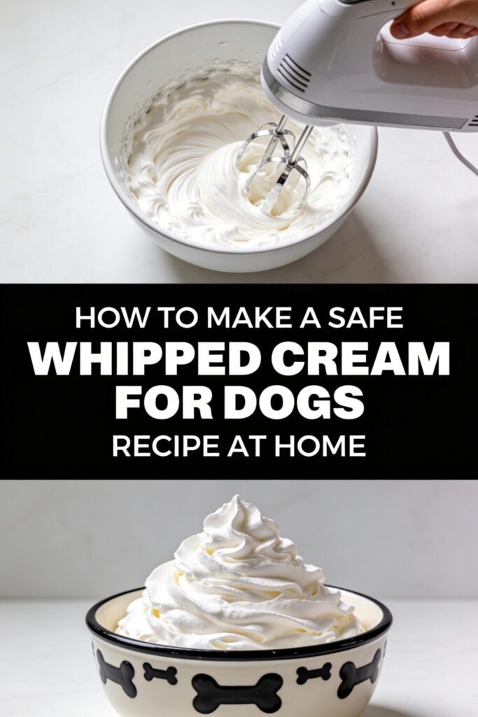 How To Make A Safe Whipped Cream For Dogs Recipe At Home pin 1