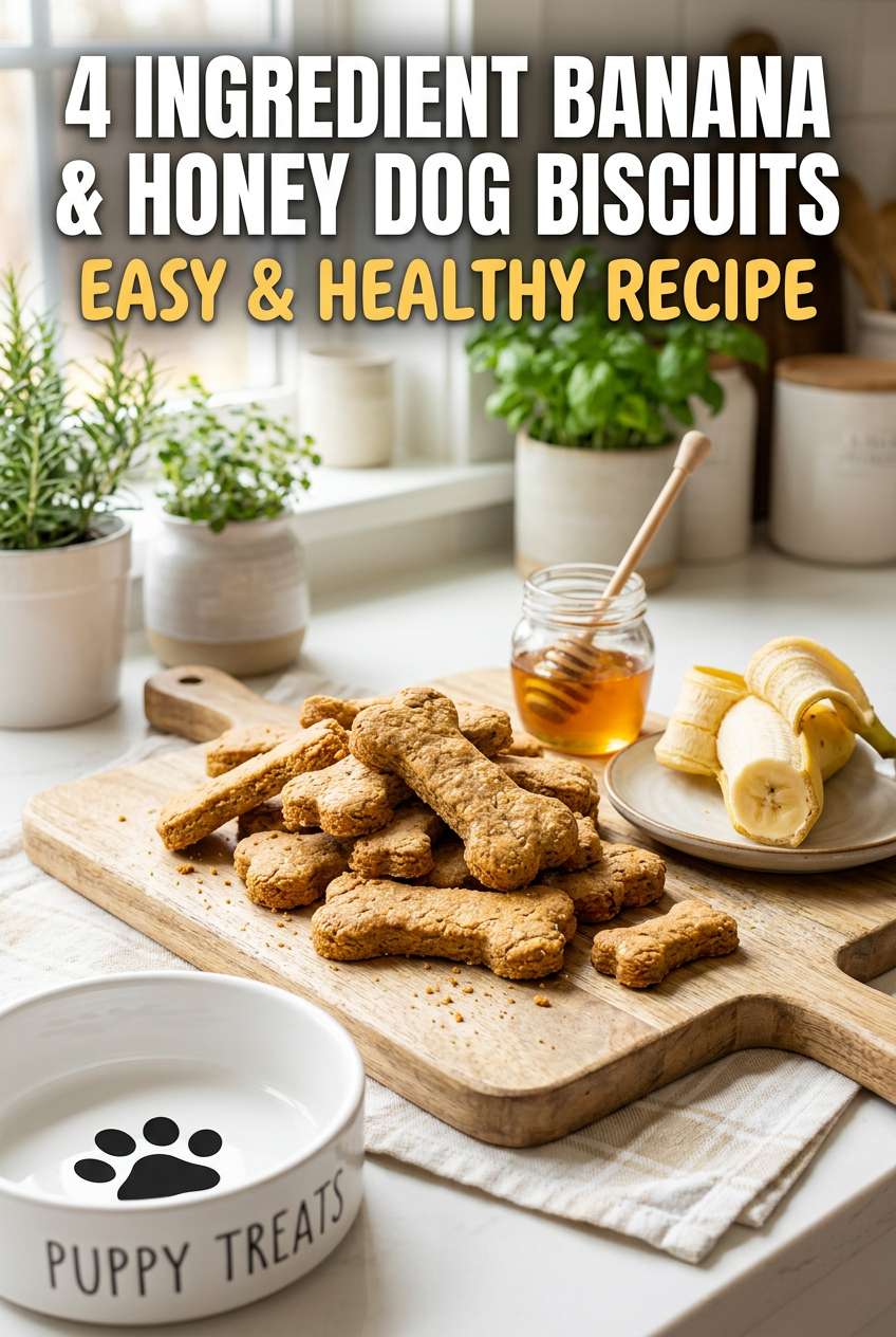 Simple 4 Ingredient Banana And Honey Dog Treats For A Healthy Homemade ...